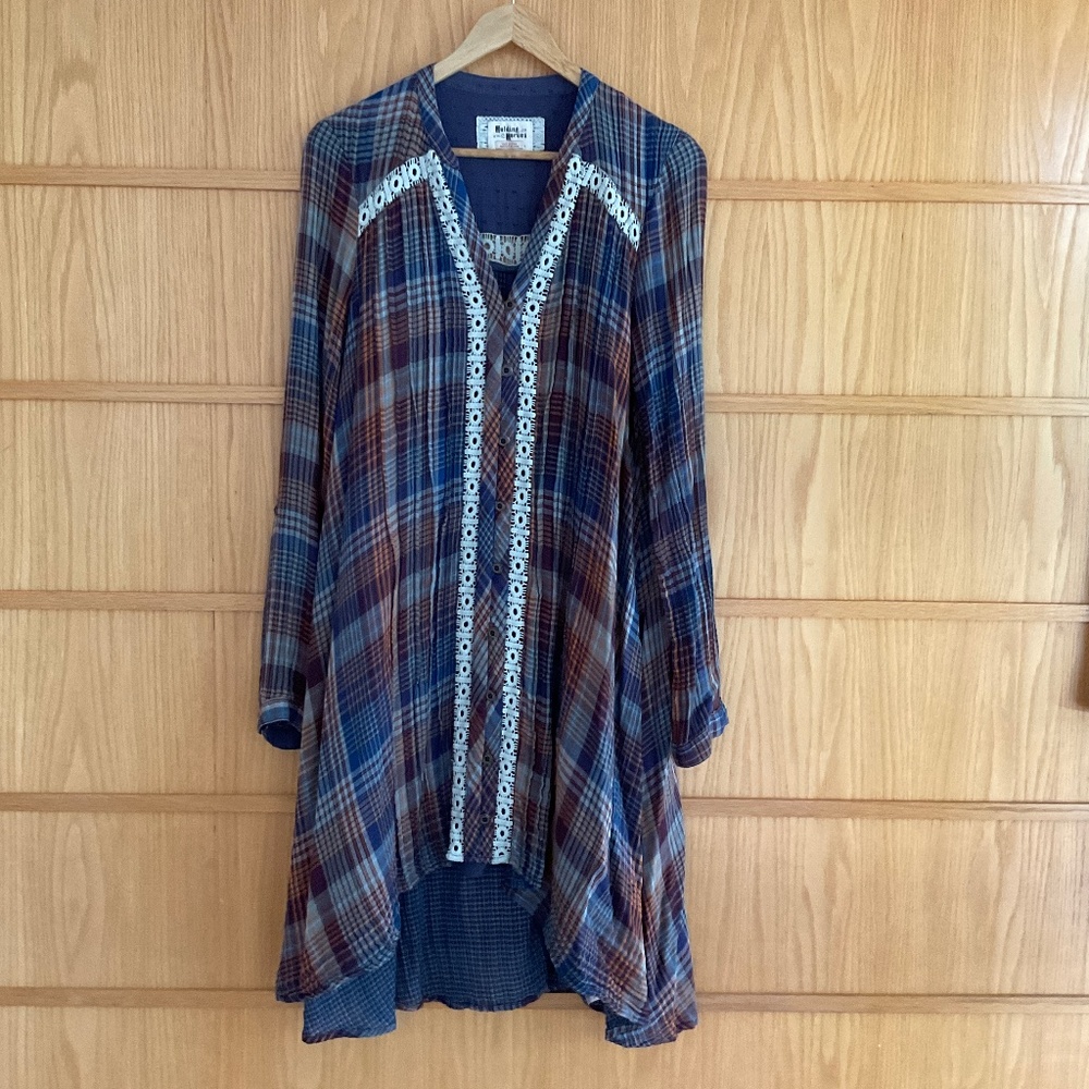 Anthropologie bohemian shirt dress
